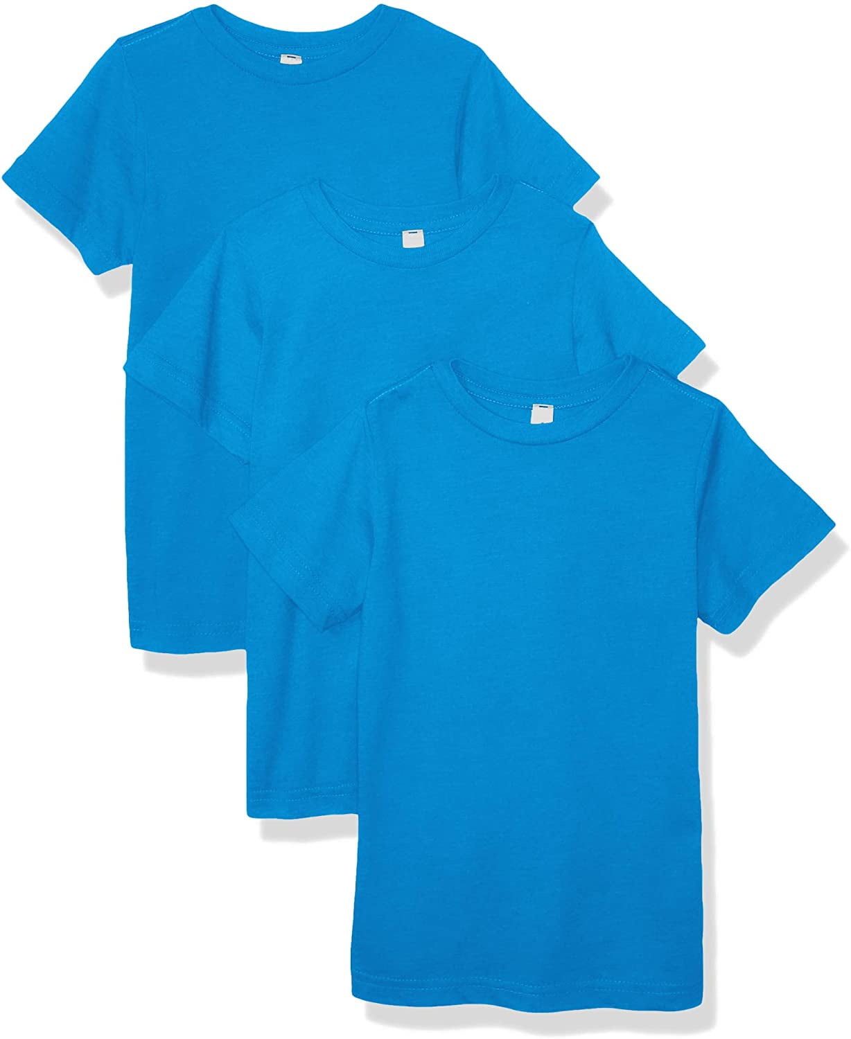Aquaguard Boys 3-Pack T-Shirt Crew Neck Short Sleeve 100% Cotton Tee, Size: 4-14 - XS - Turquoise