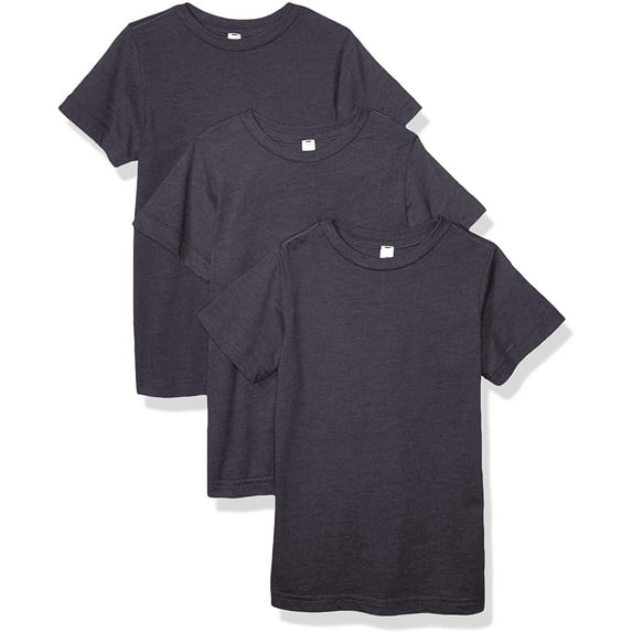 Aquaguard Boys 3-Pack T-Shirt Crew Neck Short Sleeve 100% Cotton Tee, Size: 4-14 - XS - Vintage Navy