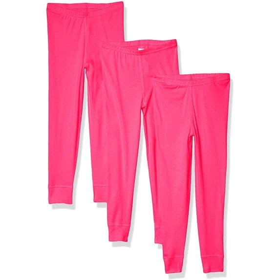 Aquaguard Girls' Baby Rib Pajama Pant (3 Pack)