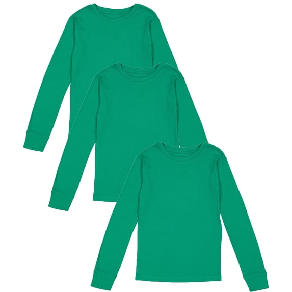 Aquaguard Girls' Baby Rib Pajama Top (3 Pack)