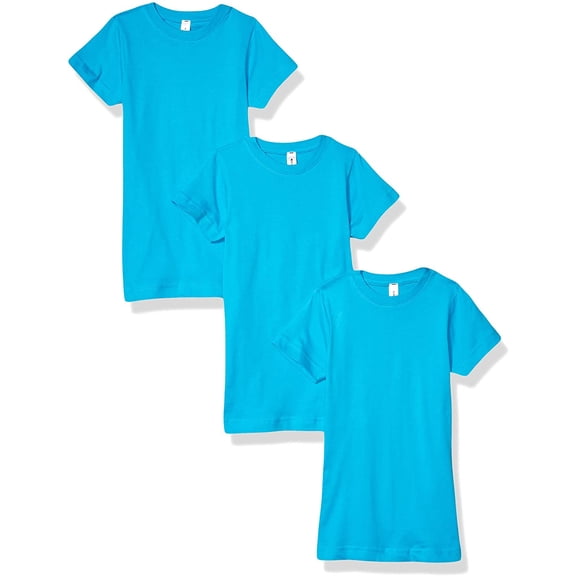 Aquaguard Girls' Sportswear Fine Jersey Longer Length T-Shirt (3 Pack)