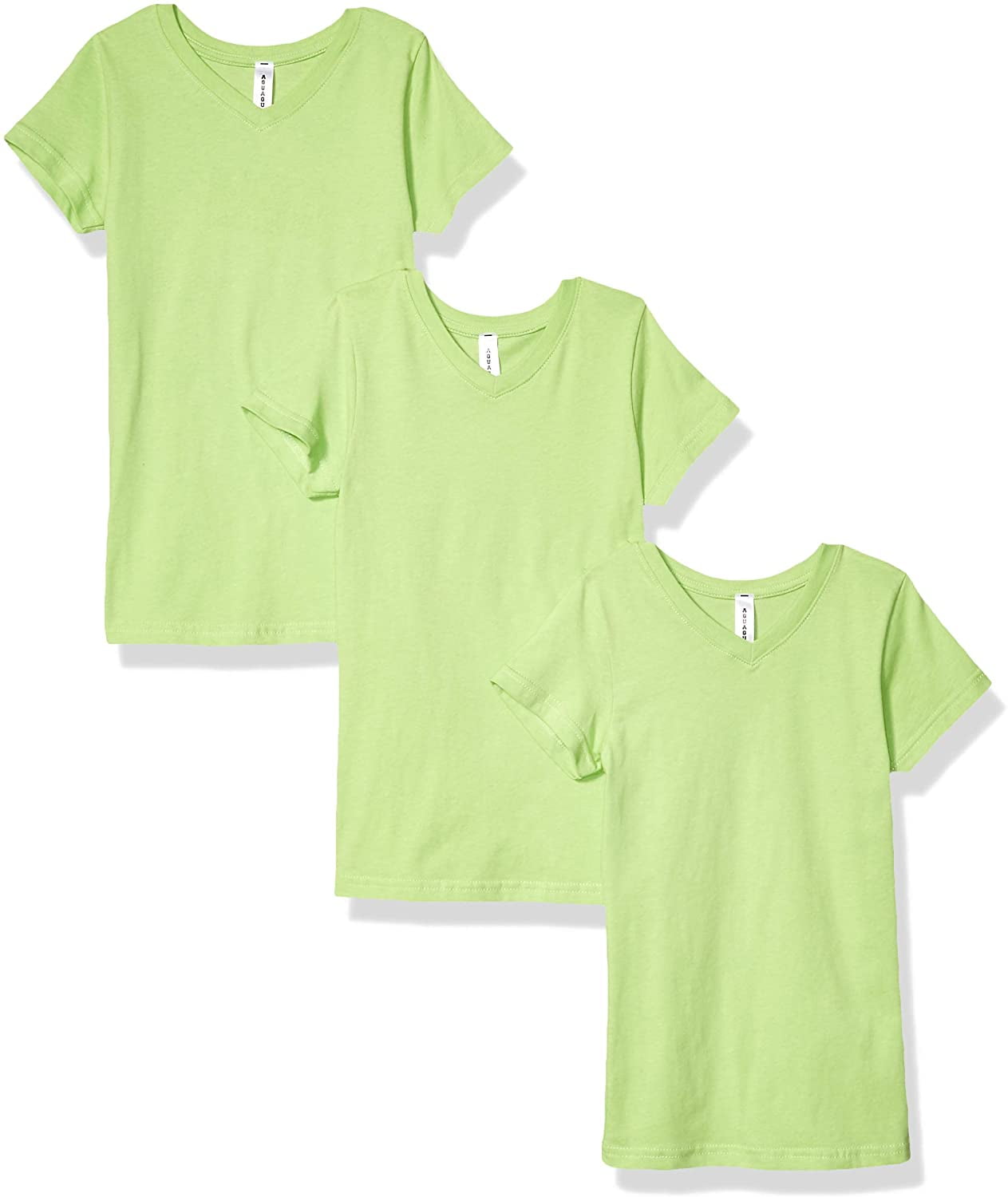 Aquaguard Girls' V-Neck Fine Jersey T-Shirt (3 Pack)