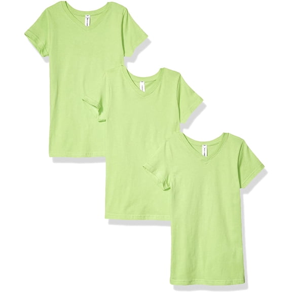 Aquaguard Girls' V-Neck Fine Jersey T-Shirt (3 Pack)