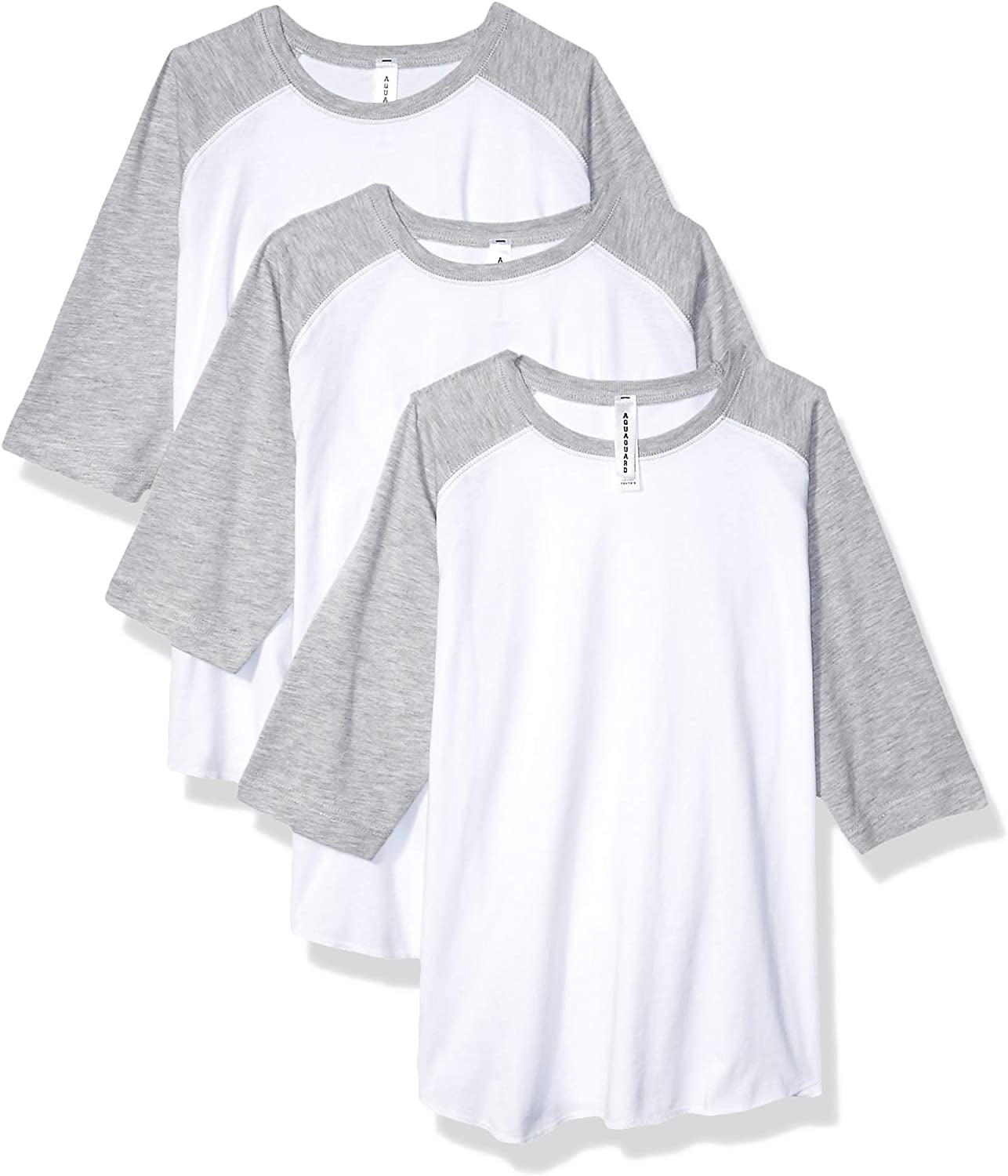 Aquaguard Girls' Vintage Baseball T-Shirt (3 Pack)