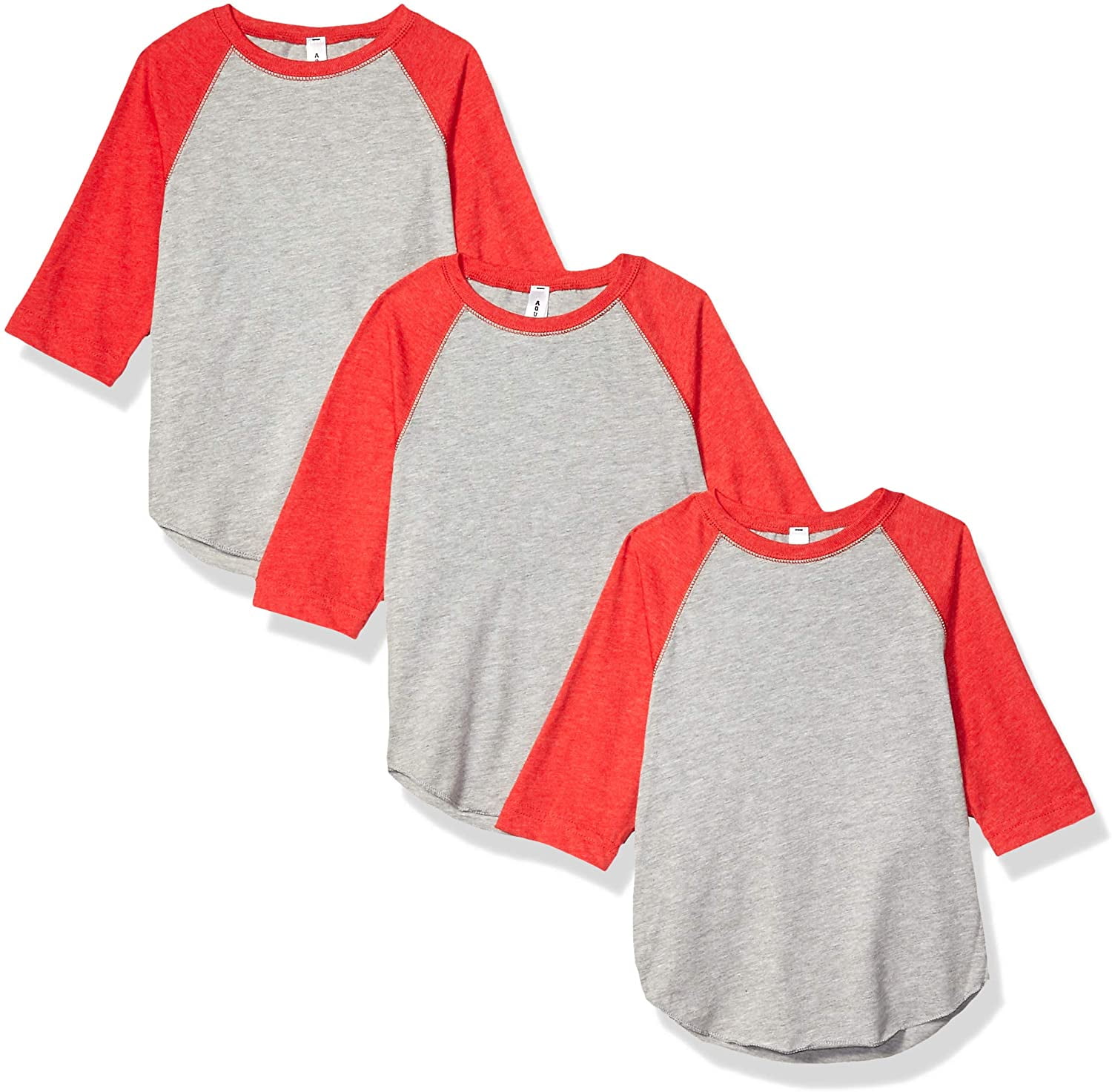 Aquaguard Girls' Vintage Baseball T-Shirt (3 Pack)