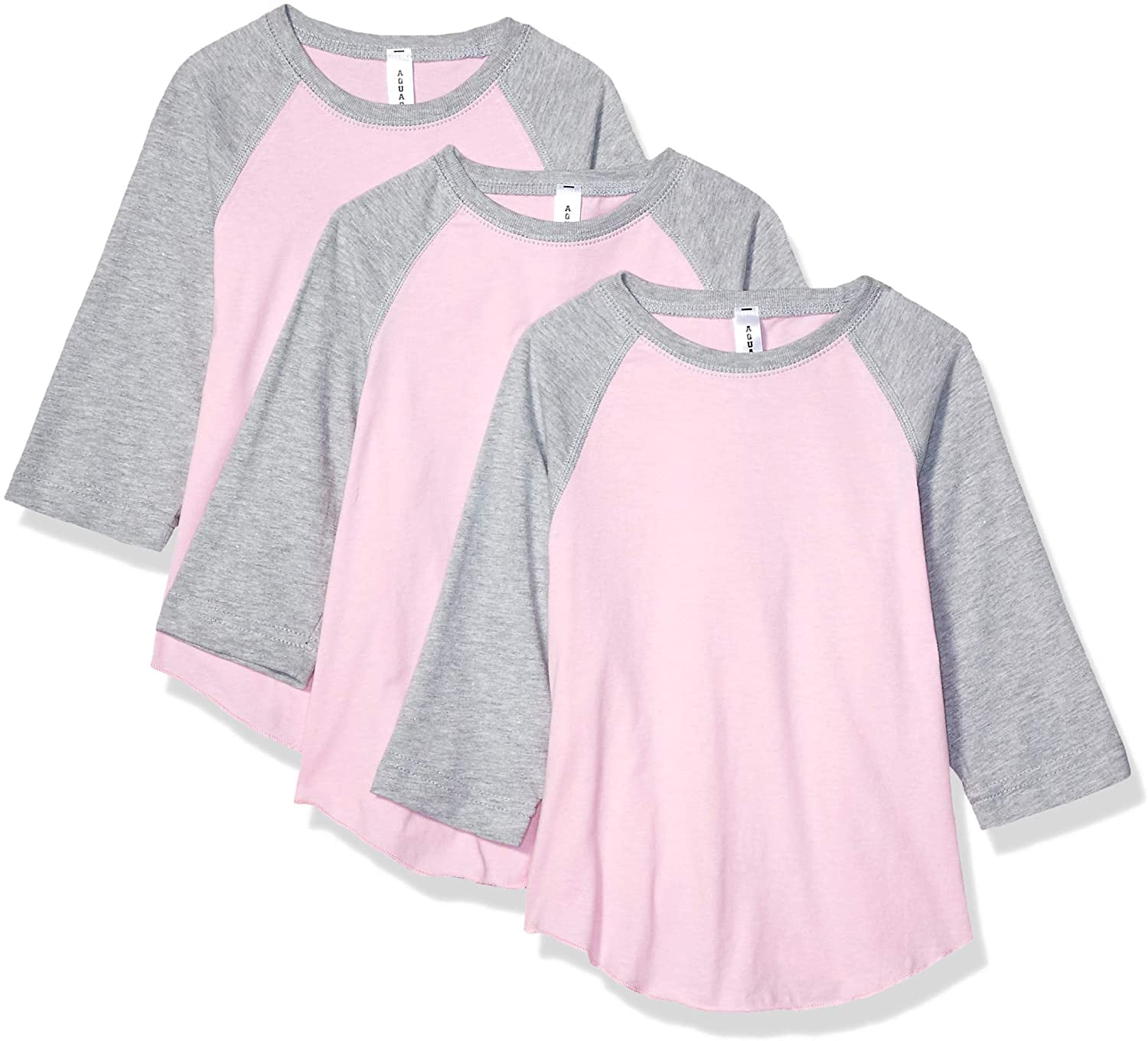 Aquaguard Girls' Vintage Baseball T-Shirt (3 Pack)