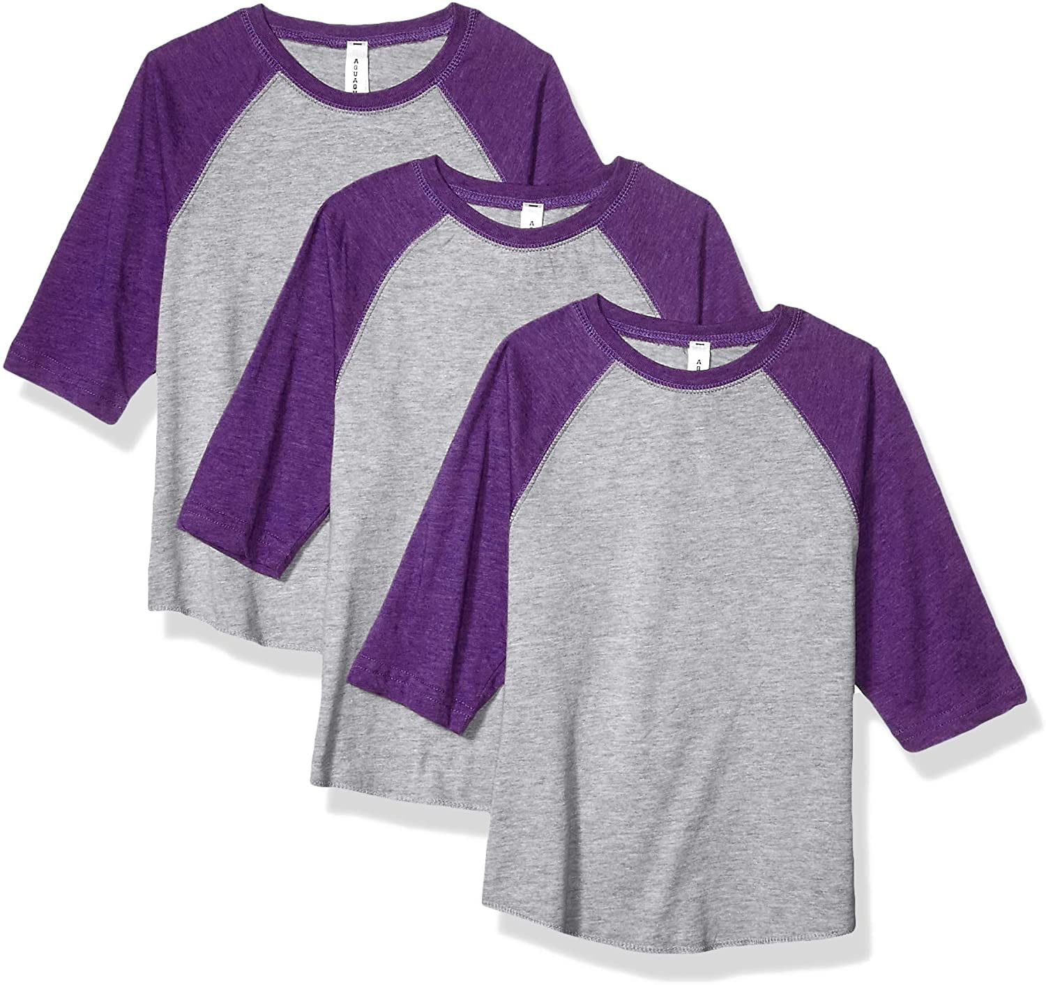 Aquaguard Girls' Vintage Baseball T-Shirt (3 Pack)