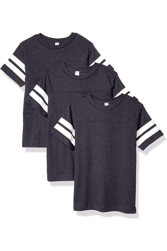Girls' Youth Fine Jersey Football Tee (3 Pack)