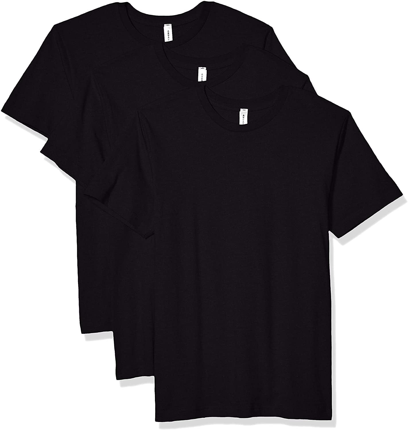 Aquaguard Men's Cotton Crewneck Heavyweight T-Shirt Shortsleeve- 3 Pack