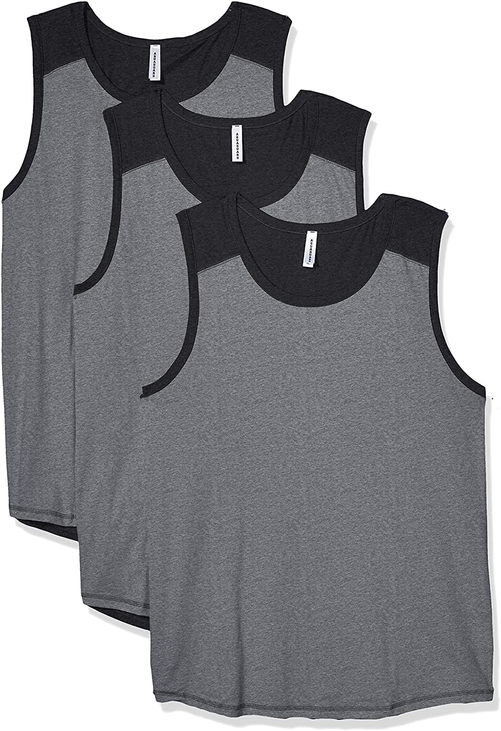 Aquaguard Men's Men's Contrast Back Fine Jersey Tank Top - Ash/ Heather - S (3 Pack)