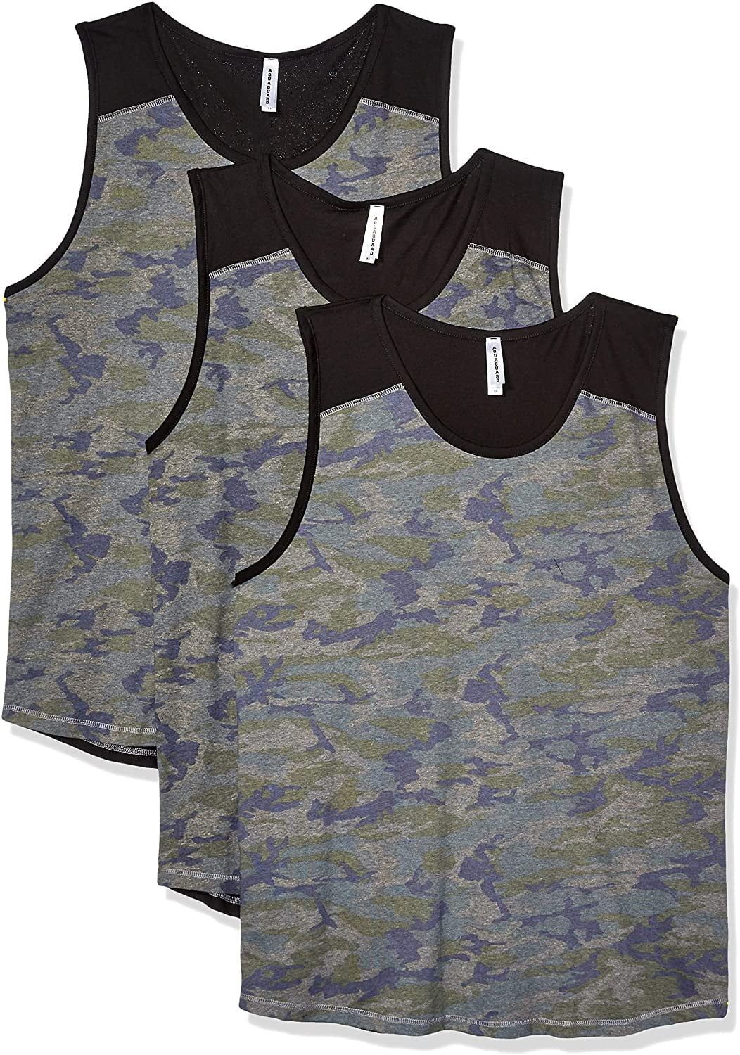 Aquaguard Men's Men's Contrast Back Fine Jersey Tank Top - Ash/ Heather - S (3 Pack)