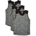 thumbnail image 1 of Aquaguard Men's Men's Contrast Back Fine Jersey Tank Top - Ash/ Heather - S (3 Pack), 1 of 1