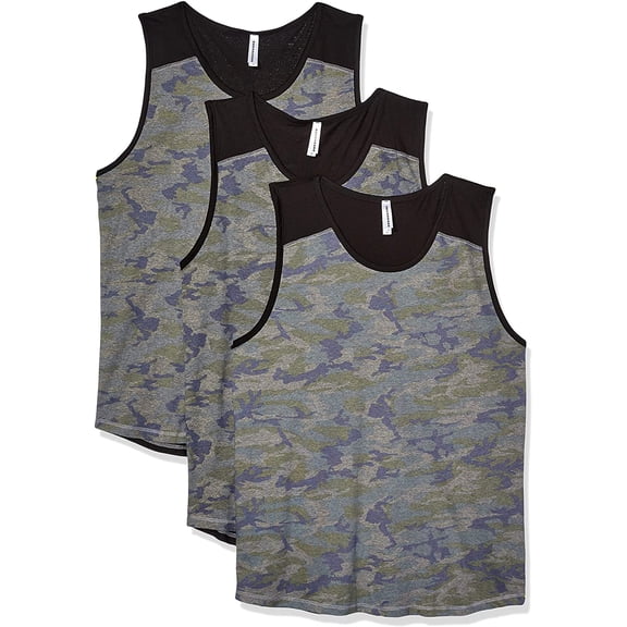 Aquaguard Men's Men's Contrast Back Fine Jersey Tank Top - Ash/ Heather - S (3 Pack)