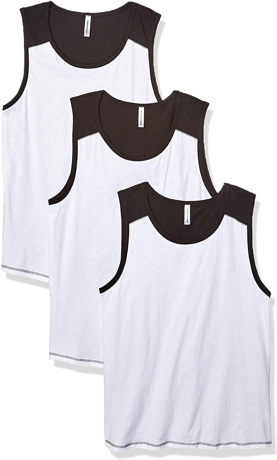Aquaguard Men's Men's Contrast Back Fine Jersey Tank Top - Ash/ Heather - S (3 Pack)
