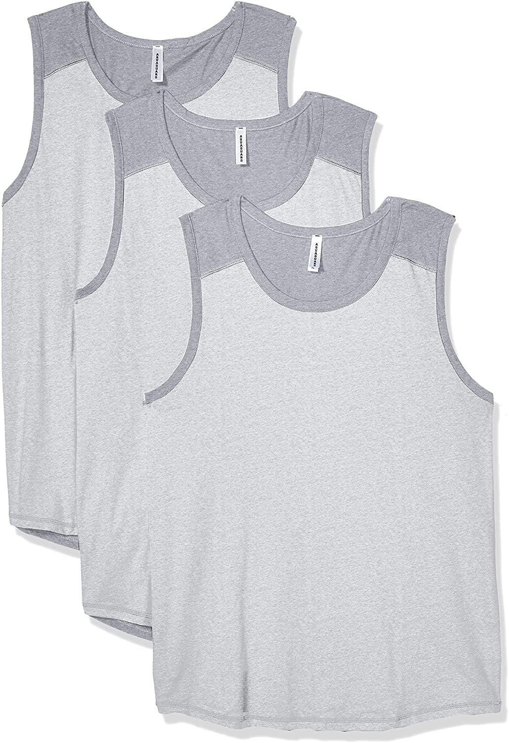 Aquaguard Men's Men's Contrast Back Fine Jersey Tank Top - Ash/ Heather - S (3 Pack)