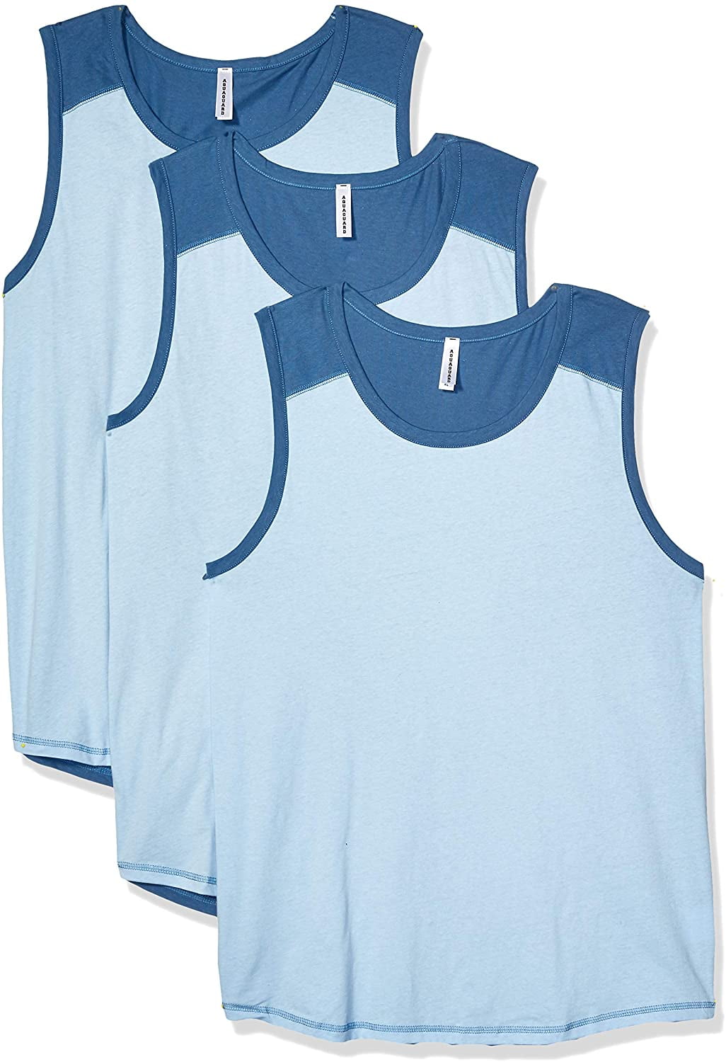 Aquaguard Men's Men's Contrast Back Fine Jersey Tank Top - Ash/ Heather - S (3 Pack)