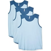 Aquaguard Men's Men's Contrast Back Fine Jersey Tank Top - Ash/ Heather - S 3 Pack