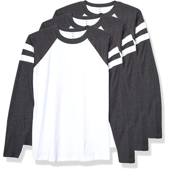 Aquaguard Men's Men's Gameday Mash-Up LonG-Sleeve Fine Jersey T-Shirt (3 Pack)