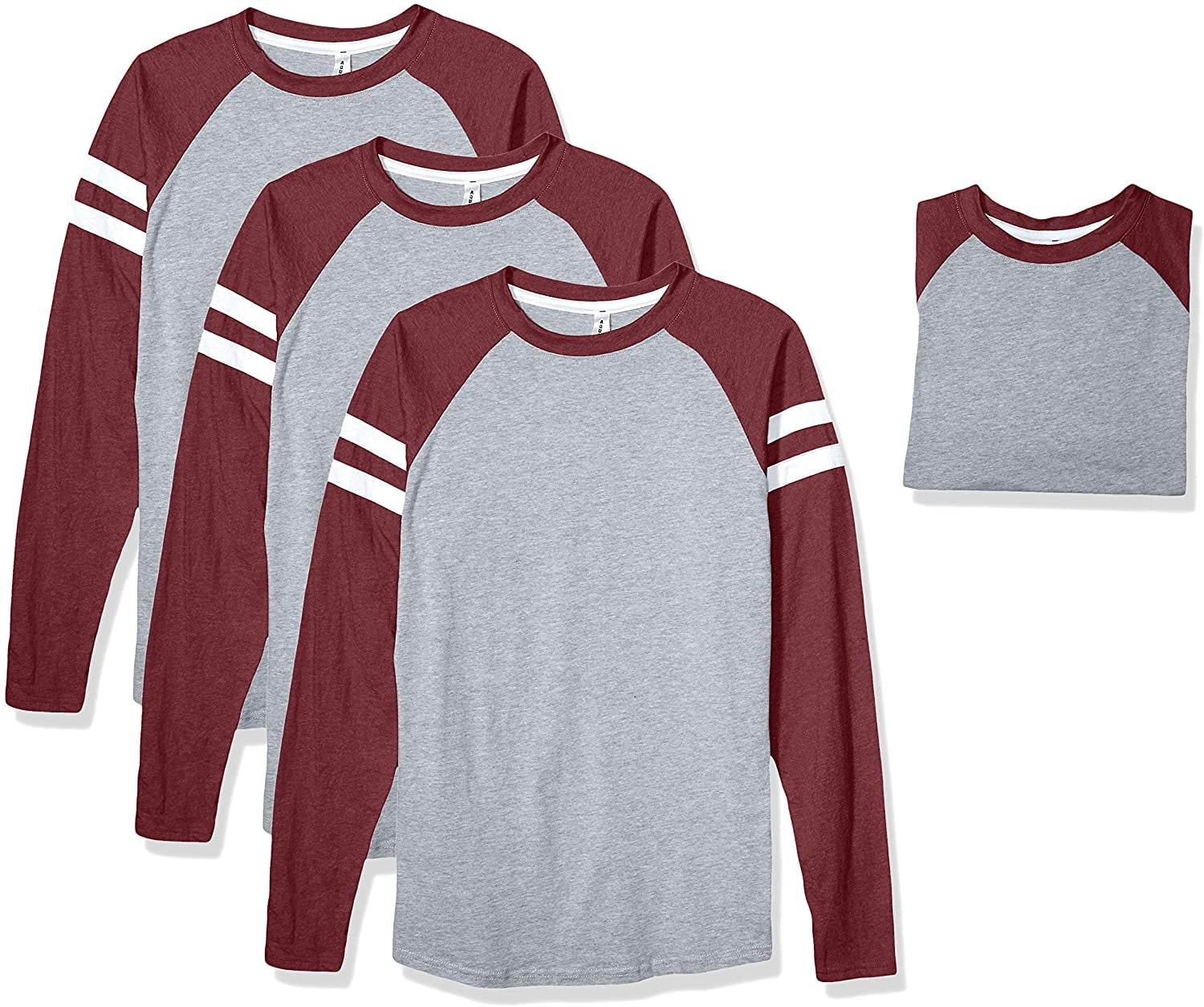 Aquaguard Men's Men's Gameday Mash-Up LonG-Sleeve Fine Jersey T-Shirt (3 Pack)
