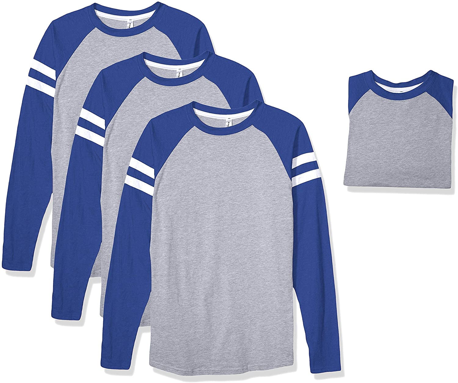 Aquaguard Men's Men's Gameday Mash-Up LonG-Sleeve Fine Jersey T-Shirt (3 Pack)