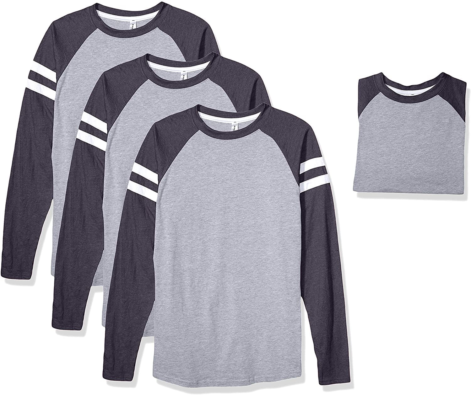 Aquaguard Men's Men's Gameday Mash-Up LonG-Sleeve Fine Jersey T-Shirt (3 Pack)