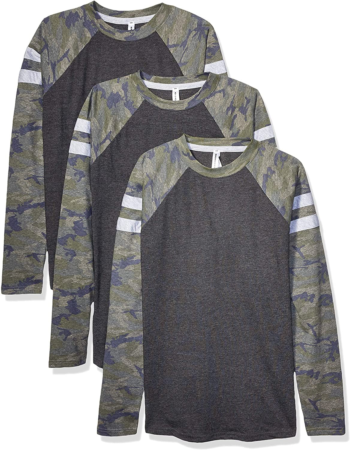 Aquaguard Men's Men's Gameday Mash-Up LonG-Sleeve Fine Jersey T-Shirt (3 Pack)