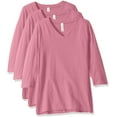 thumbnail image 1 of Aquaguard Women's Combed Ringspun V-neck 3/4-sleeve T-shirt - 3 Pack, 1 of 1