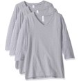 thumbnail image 1 of Aquaguard Women's Combed Ringspun V-neck 3/4-sleeve T-shirt - 3 Pack, 1 of 1