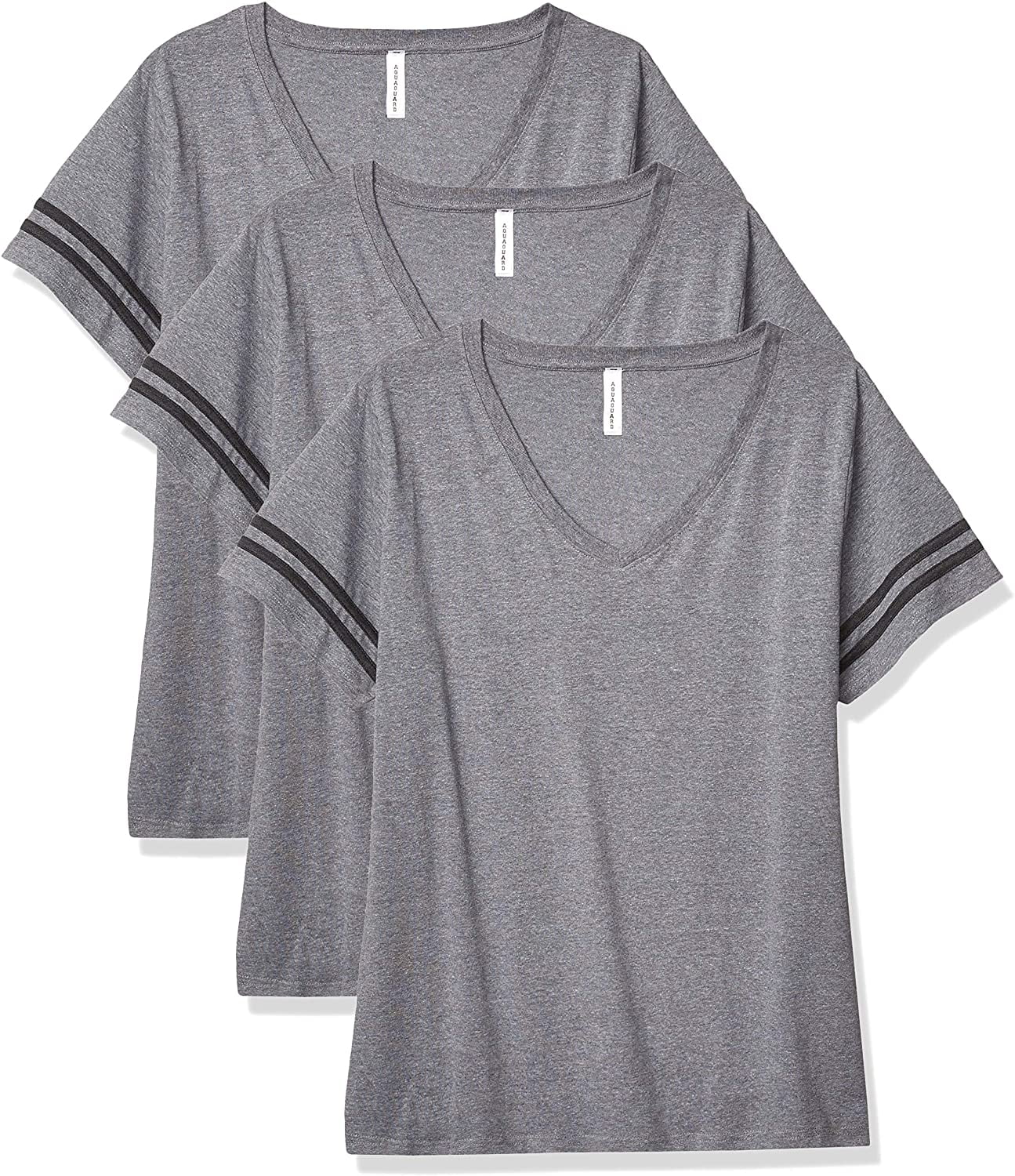 Aquaguard Women's Curvy Football Premium Jersey T-Shirt (3 Pack)
