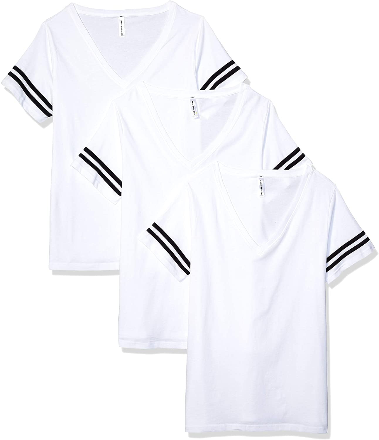Aquaguard Women's Curvy Football Premium Jersey T-Shirt (3 Pack)