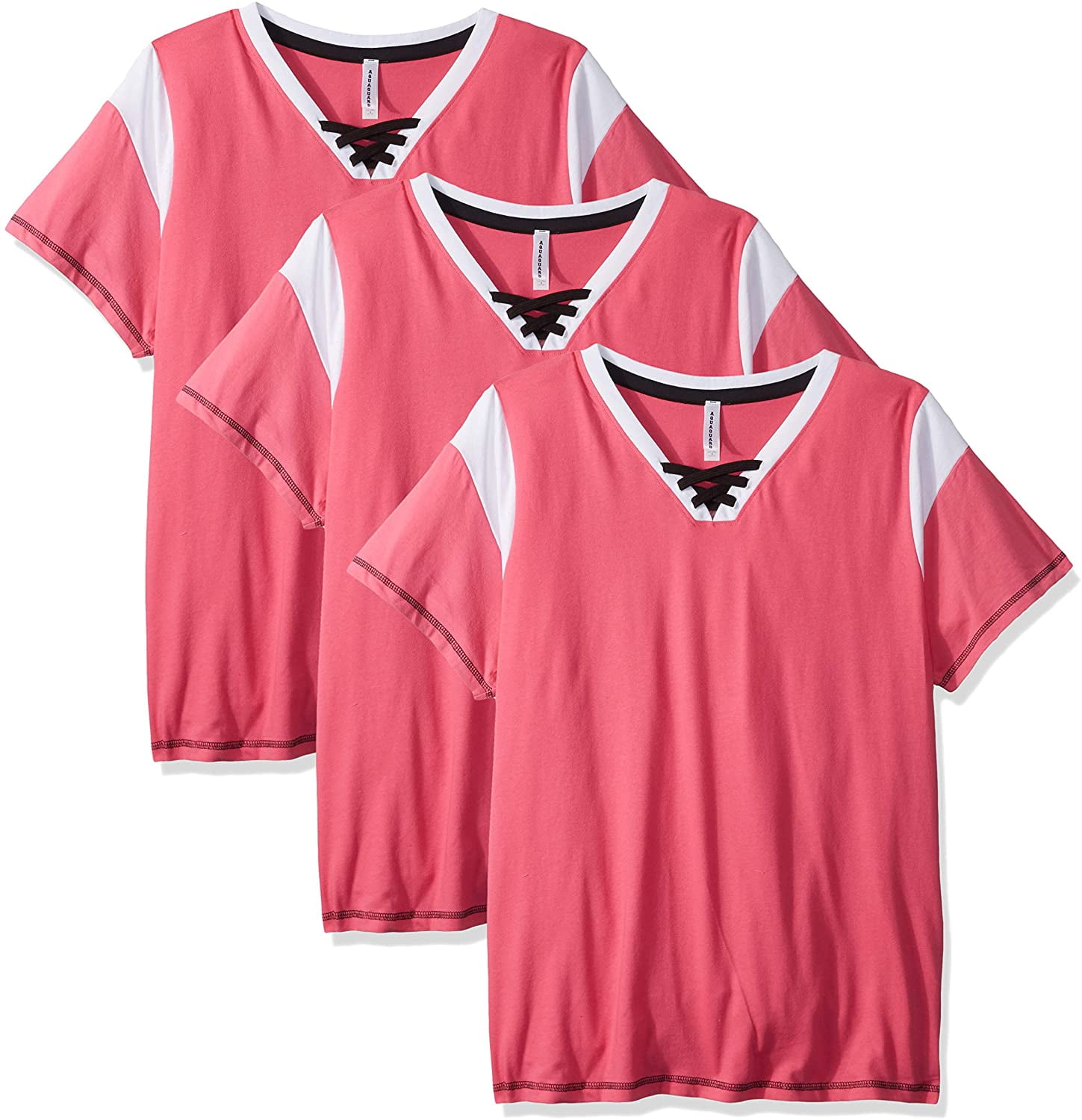 Aquaguard Women's Curvy Lace Up T-Shirt (3 Pack)