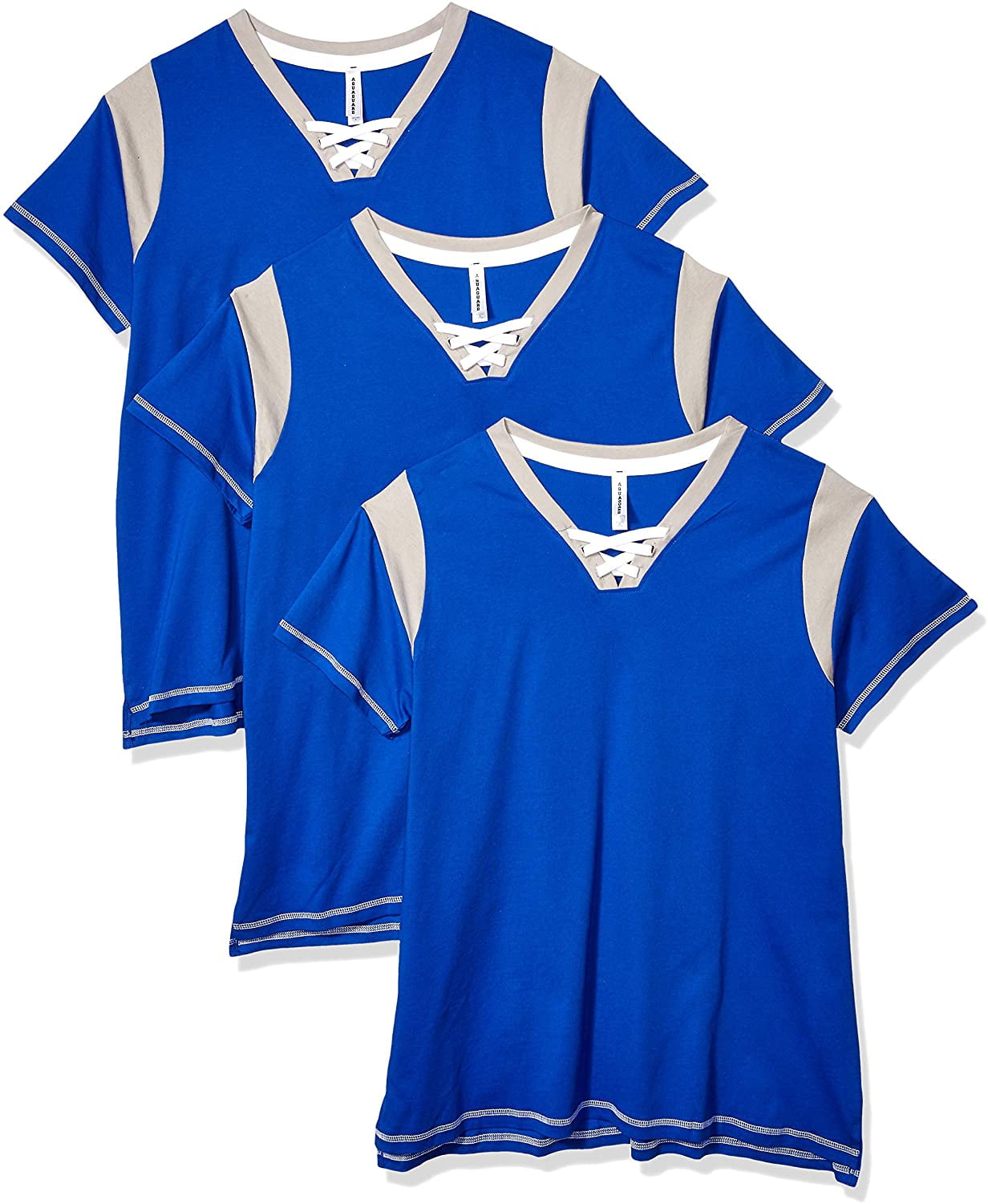 Aquaguard Women's Curvy Lace Up T-Shirt (3 Pack)