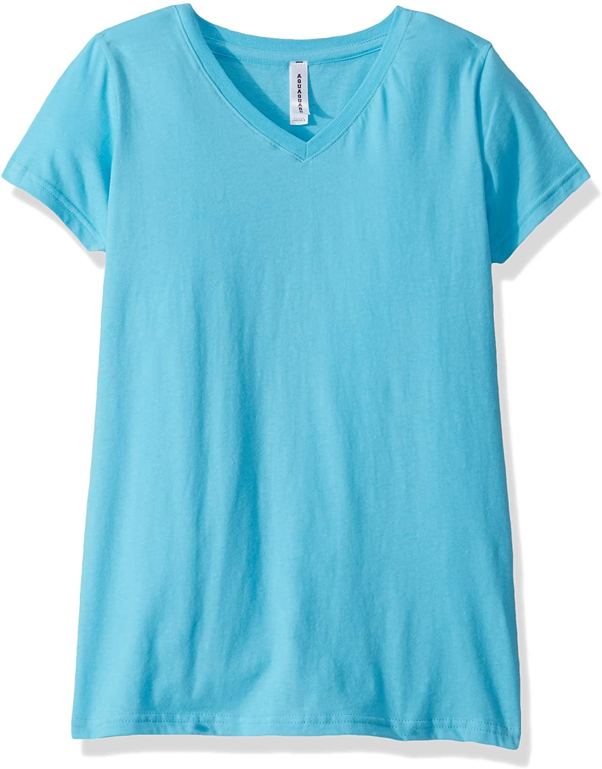 Aquaguard Women's Fine Jersey V-Neck Longer Length Short Sleeve T-Shirt (3 Pack)
