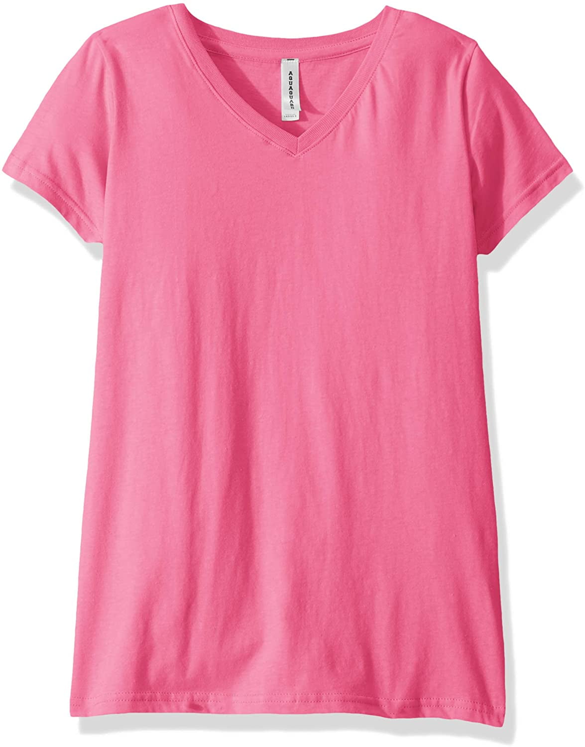 Aquaguard Women's Fine Jersey V-Neck Longer Length Short Sleeve T-Shirt ...