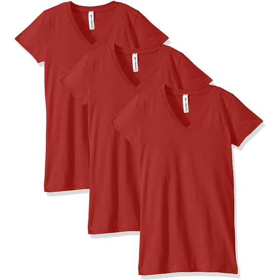 Aquaguard Women's Fine Jersey V-neck Longer Length T-shirt - 3 Pack