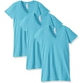 thumbnail image 1 of Aquaguard Women's Fine Jersey V-neck Longer Length T-shirt - 3 Pack, 1 of 1