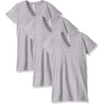 thumbnail image 1 of Aquaguard Women's Fine Jersey V-neck Longer Length T-shirt - 3 Pack, 1 of 1