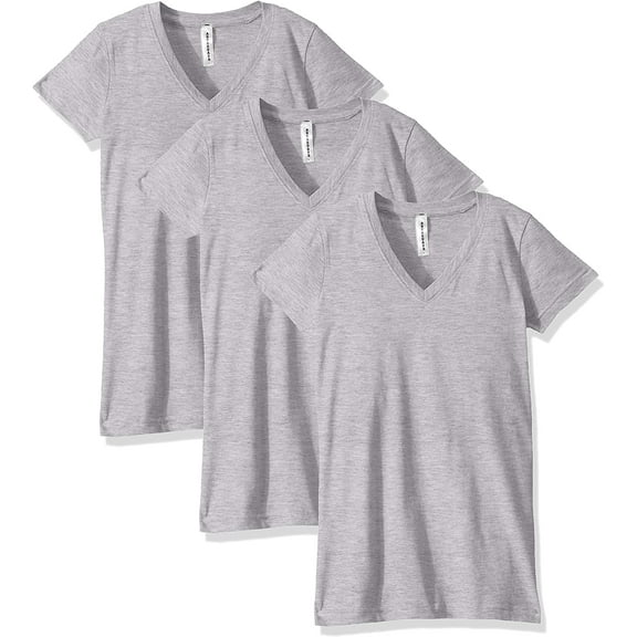Aquaguard Women's Fine Jersey V-neck Longer Length T-shirt - 3 Pack