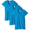 thumbnail image 1 of Aquaguard Women's Fine Jersey V-neck Longer Length T-shirt - 3 Pack, 1 of 1