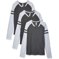 thumbnail image 1 of Aquaguard Women's Gameday MasH-Up LonG-Sleeve Fine Jersey T-Shirt (3 Pack), 1 of 1