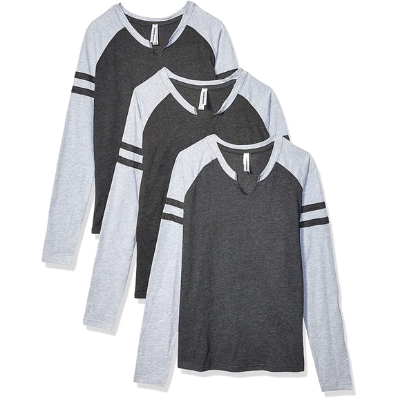 Aquaguard Women's Gameday MasH-Up LonG-Sleeve Fine Jersey T-Shirt (3 Pack)