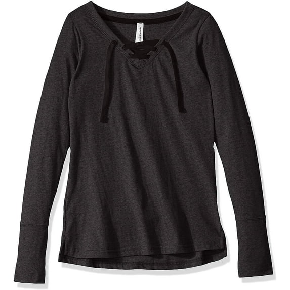 Aquaguard Women's LonG-Sleeve Fine Jersey LacE-Up T-Shirt (3 Pack)