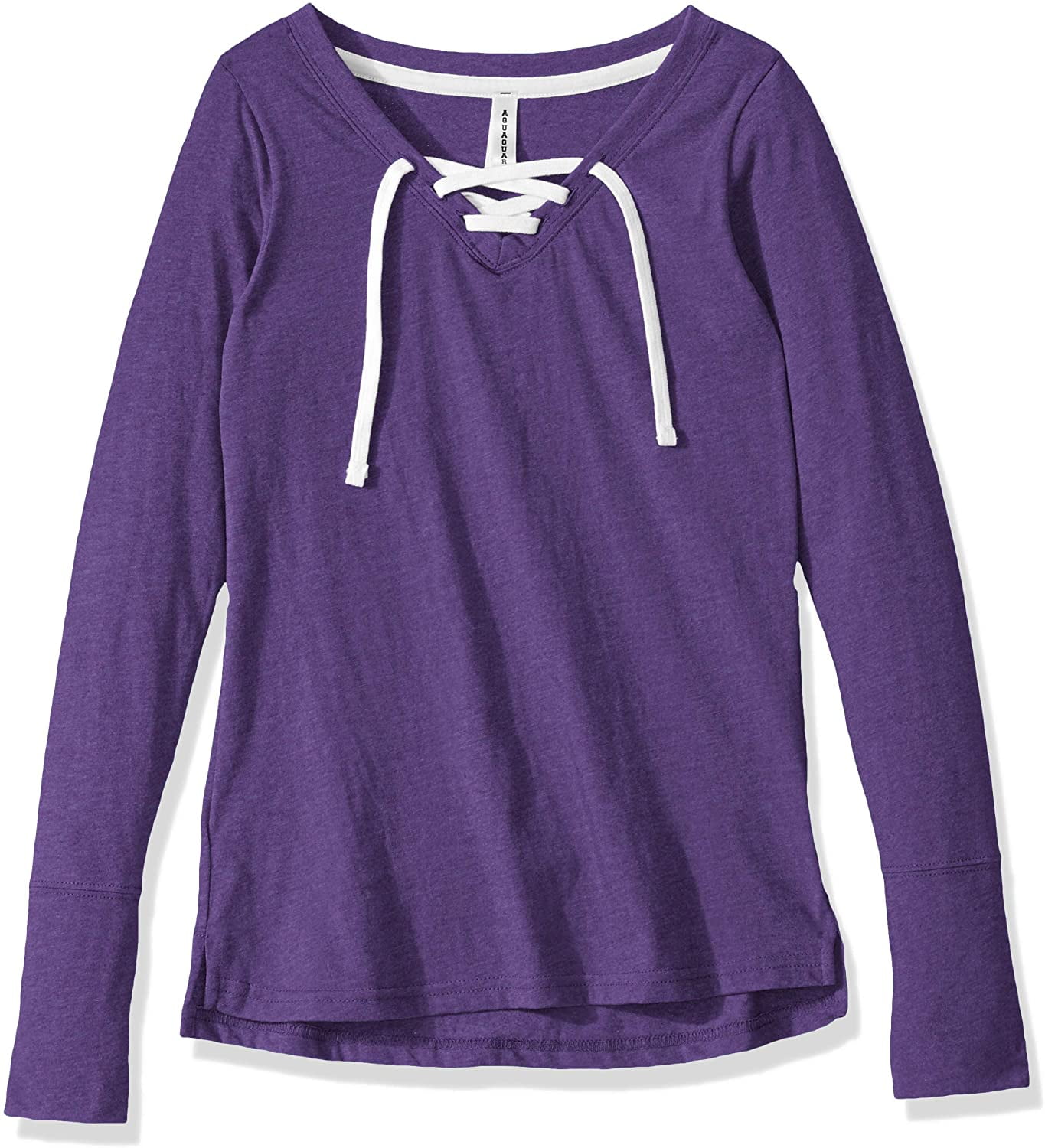 Aquaguard Women's LonG-Sleeve Fine Jersey LacE-Up T-Shirt (3 Pack)