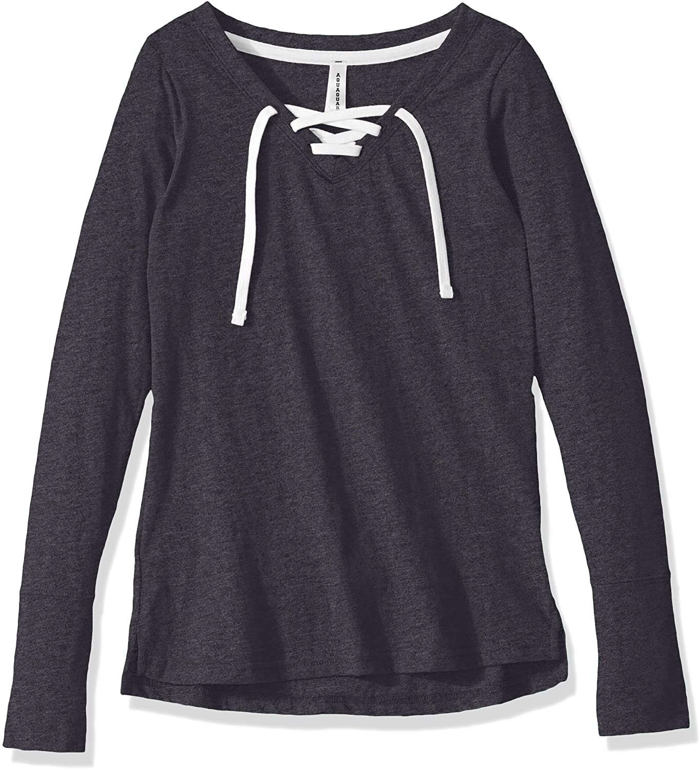 Aquaguard Women's LonG-Sleeve Fine Jersey LacE-Up T-Shirt (3 Pack)
