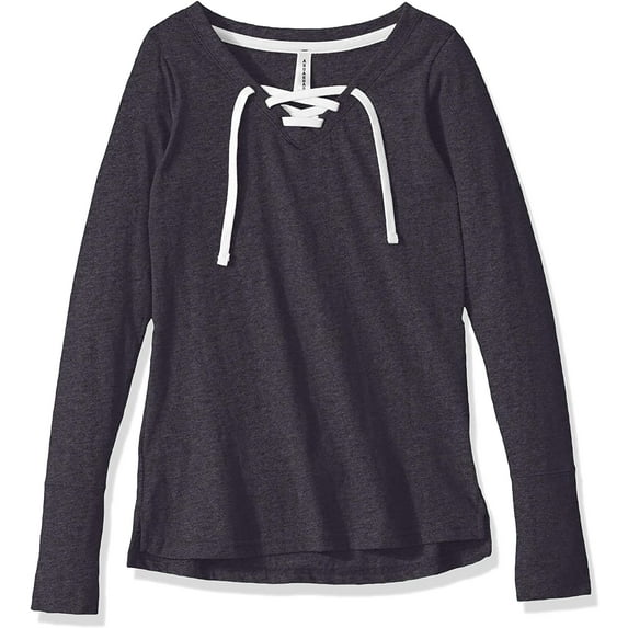 Aquaguard Women's LonG-Sleeve Fine Jersey LacE-Up T-Shirt (3 Pack)