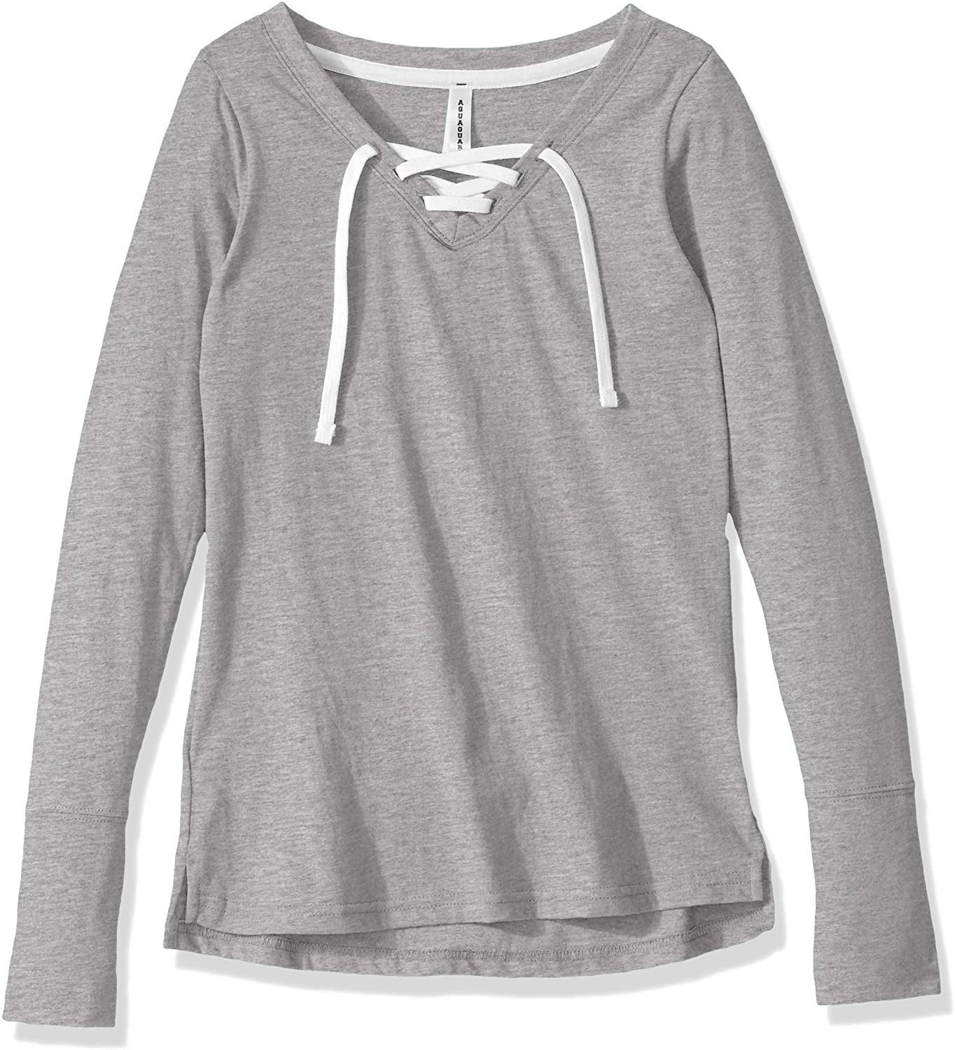 Aquaguard Women's LonG-Sleeve Fine Jersey LacE-Up T-Shirt (3 Pack)