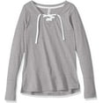 thumbnail image 1 of Aquaguard Women's LonG-Sleeve Fine Jersey LacE-Up T-Shirt (3 Pack), 1 of 1