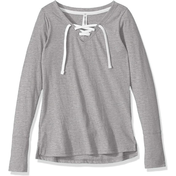 Aquaguard Women's LonG-Sleeve Fine Jersey LacE-Up T-Shirt (3 Pack)