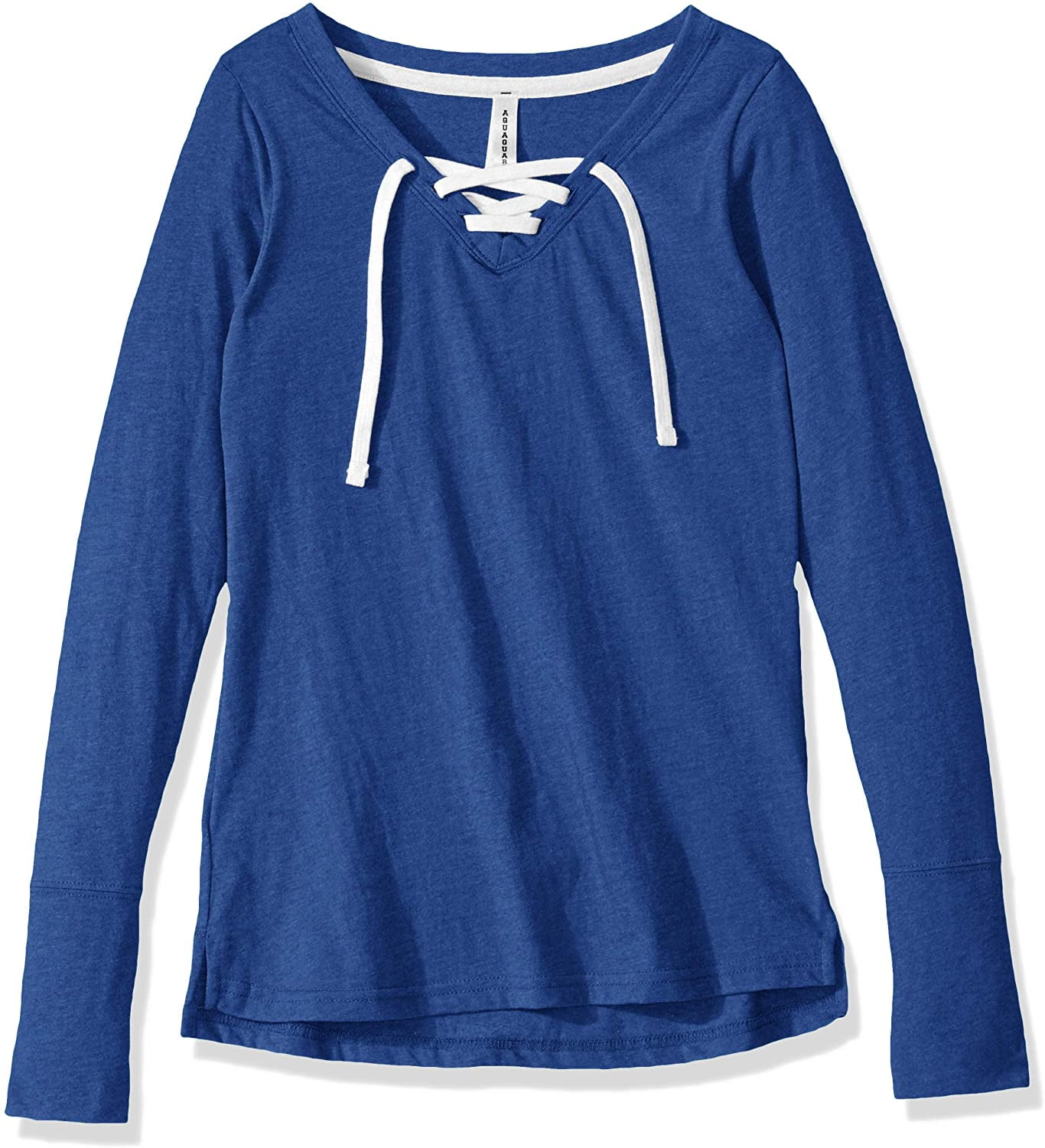 Aquaguard Women's LonG-Sleeve Fine Jersey LacE-Up T-Shirt (3 Pack)