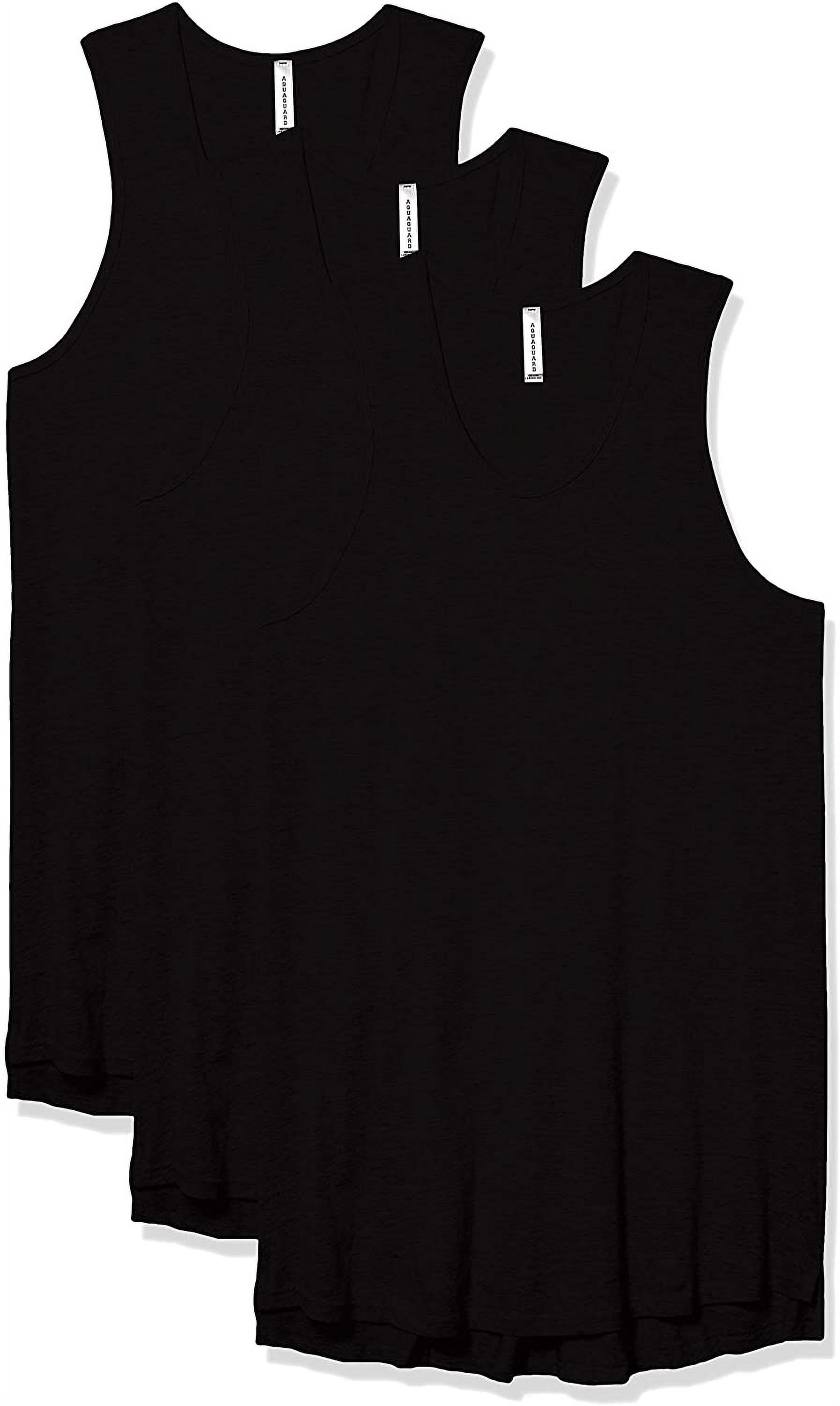 Aquaguard Women's Racerback Tank Dress (3 Pack), Size: Small, Black